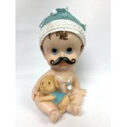 Baby Shower Large Baby with Mustache & Dog Cake Topper Centerpiece Favor